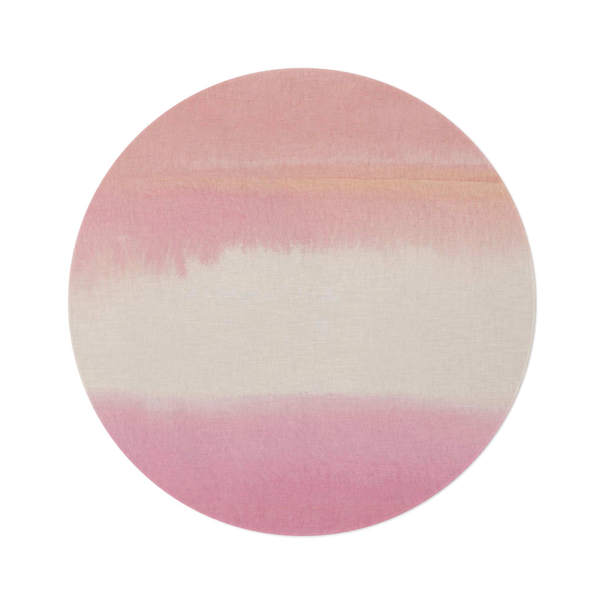 Round Area Rug | Blush Pink Ombre