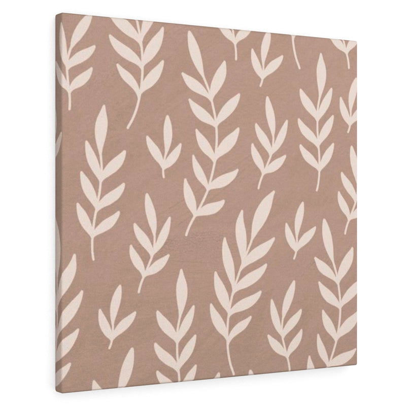 FLORAL WALL CANVAS ART | Beige Leaves
