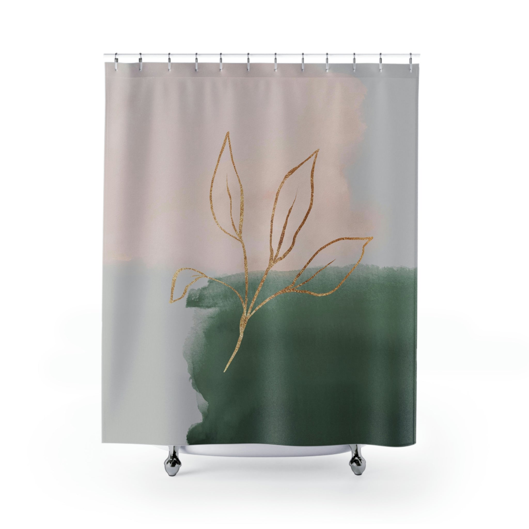 modern boho fabric shower curtain