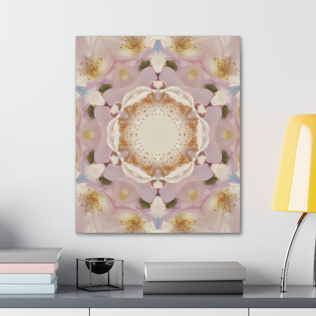 Abstract Canvas Wall Art | Mauve Beige