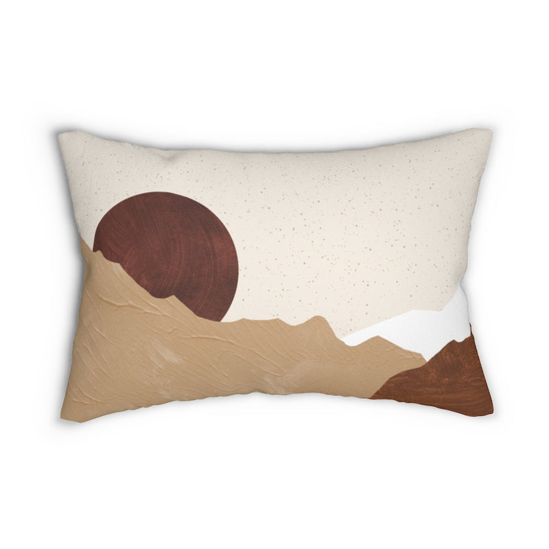 Southwestrn Boho Lumbar Pillow | Brown Beige