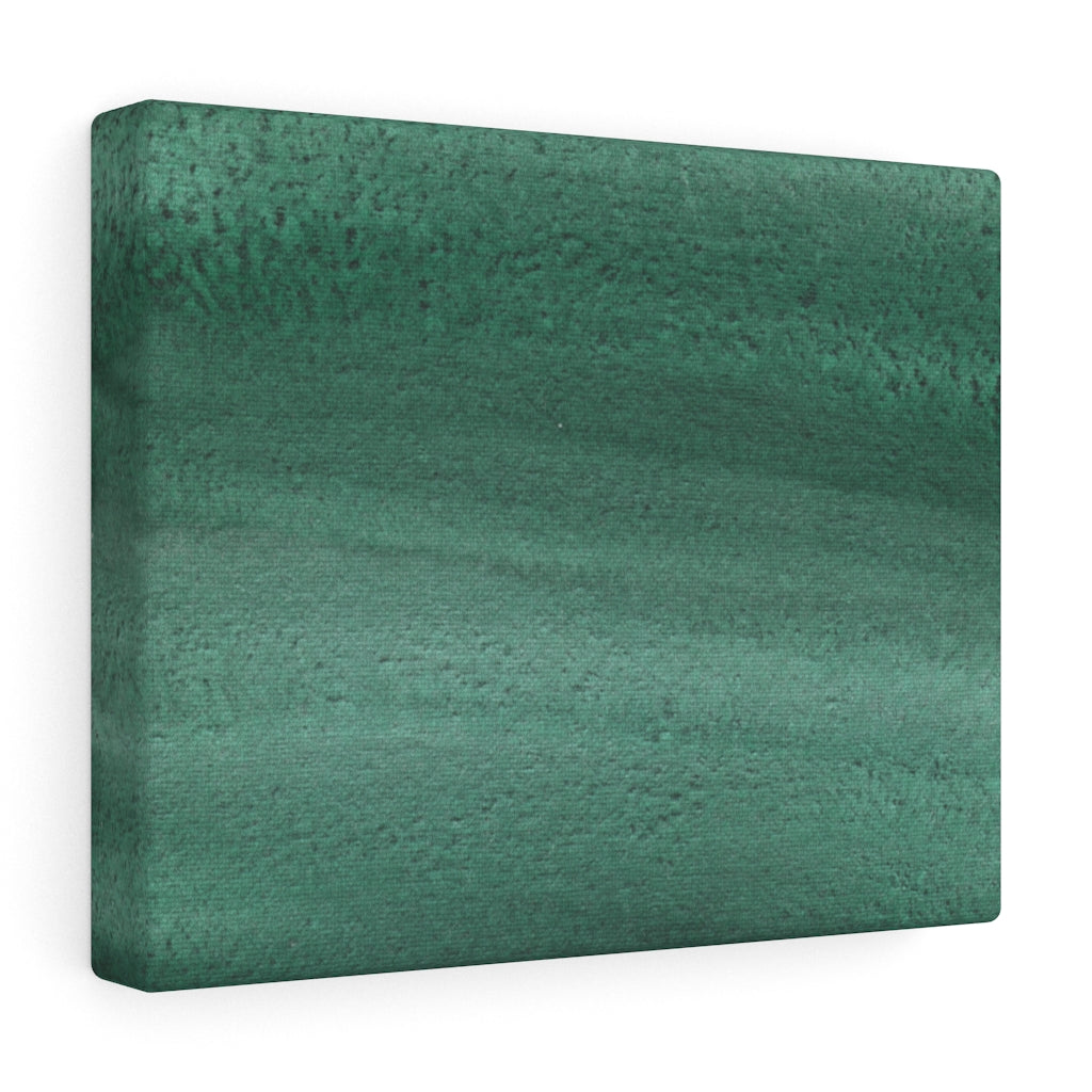 ABSTRACT WALL CANVAS ART | Green Watercolor Wash