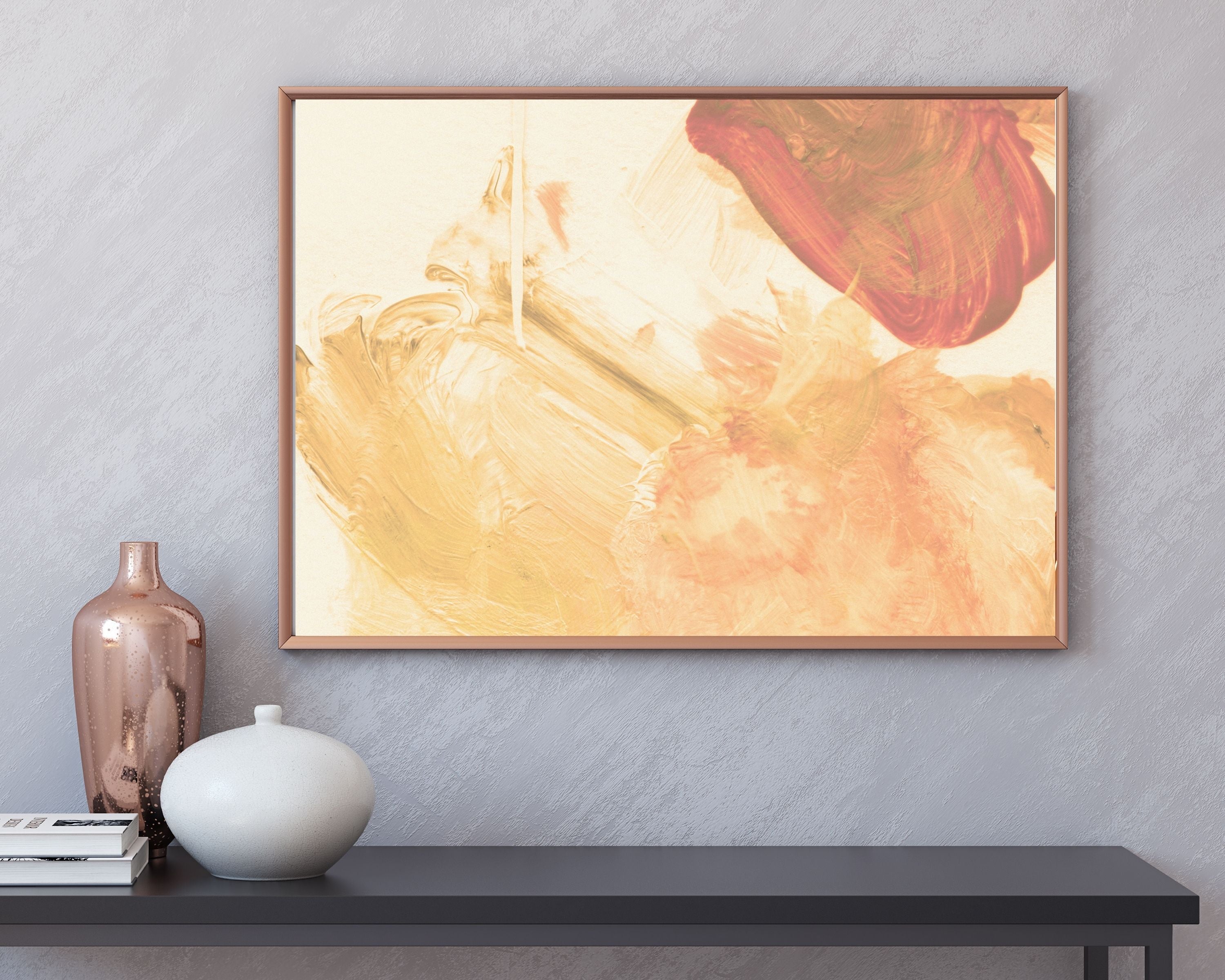 Abstract Terracotta Art Prints | Cream Beige Orange