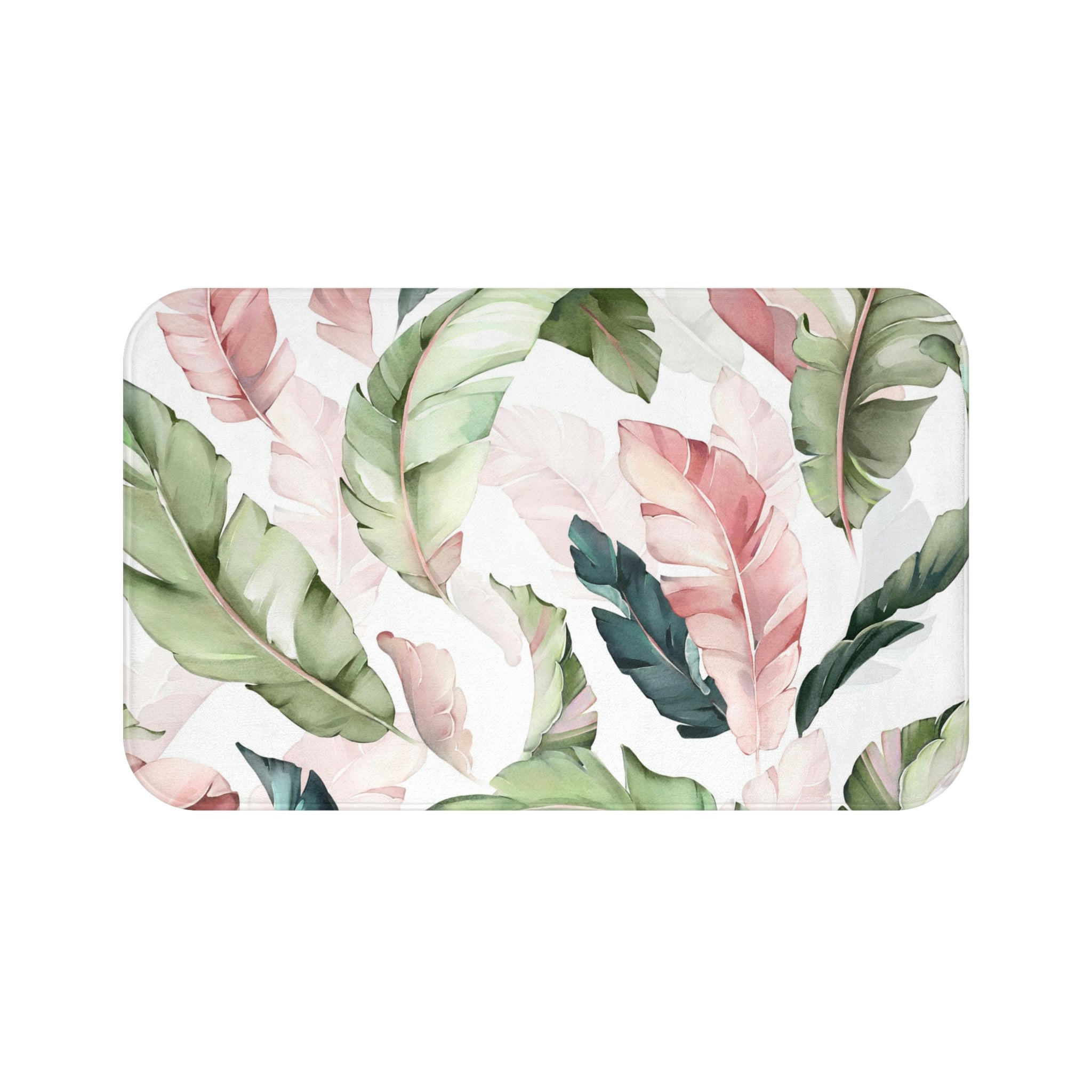 botanical green kitchen mat