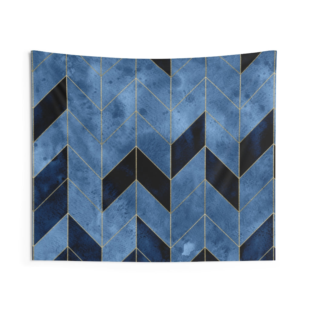 Abstract Tapestry | Royal Blue Gold