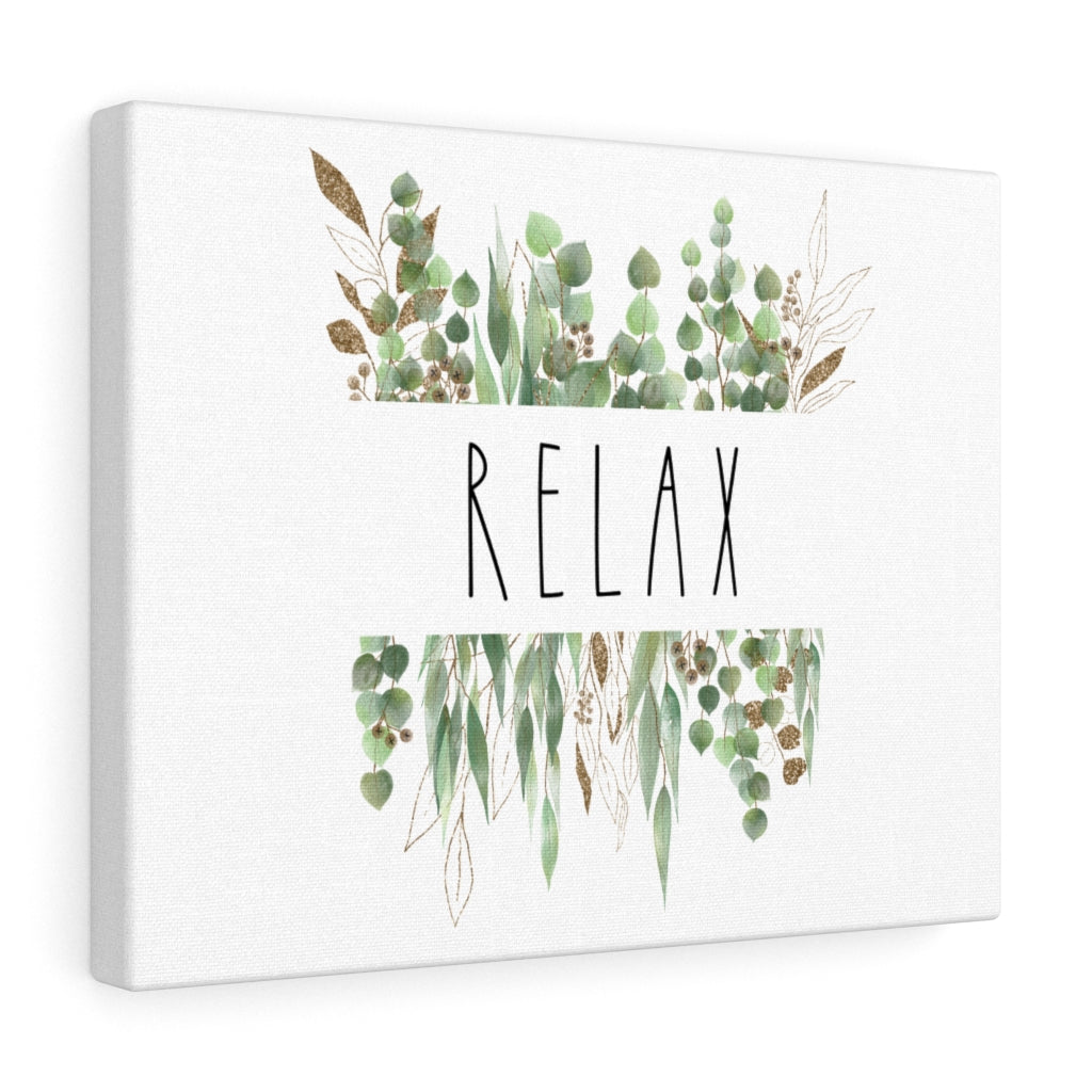 Relax Eucalyptus Canvas Watercolor Wall Art