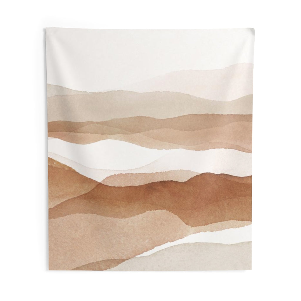 Abstract Tapestry | White Brown Rust Beige