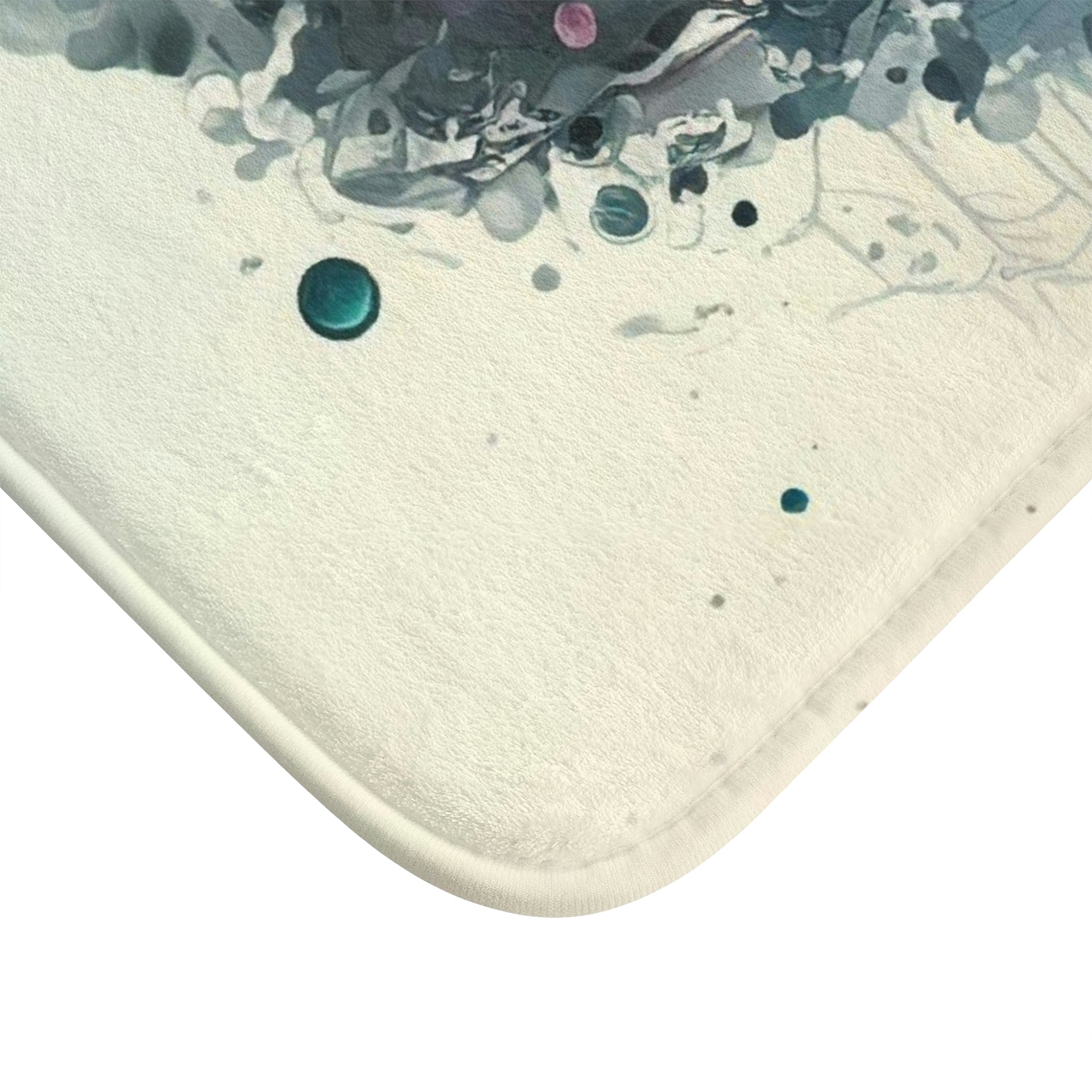 Teal Fantasy Tree | Abstract Bath Mat