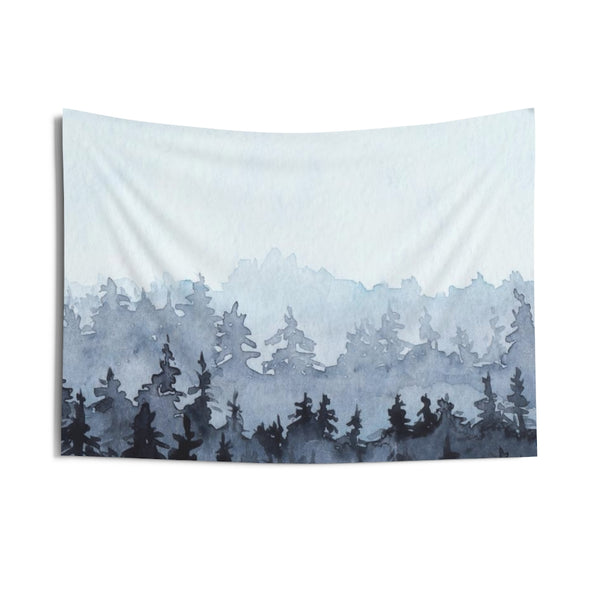 Landscape Tapestry | White Sky Blue Forest