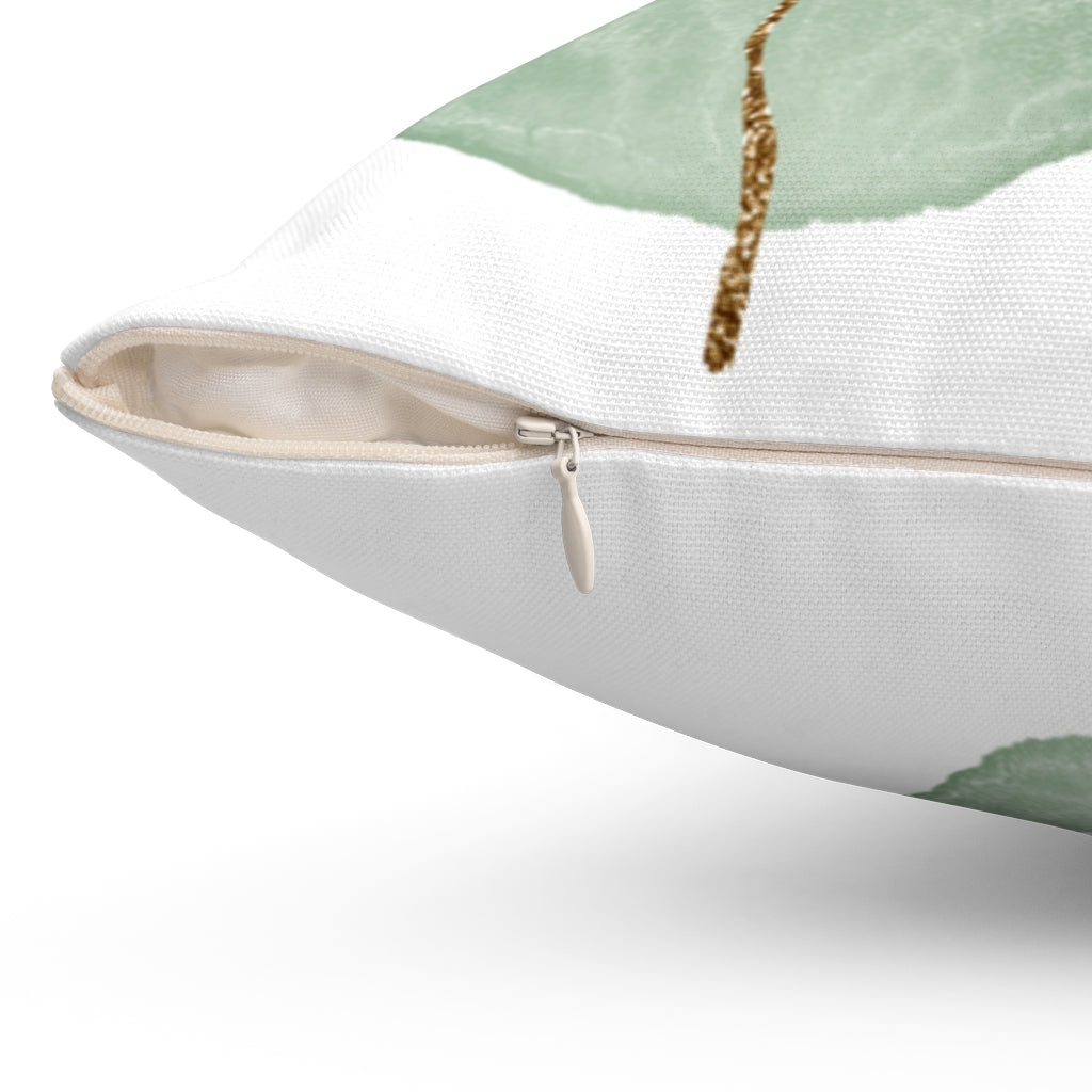 Boho Pillow Cover | Green Leaves