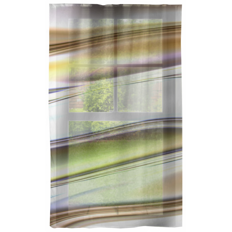 Abstract Window Curtains | Holographic Inspired
