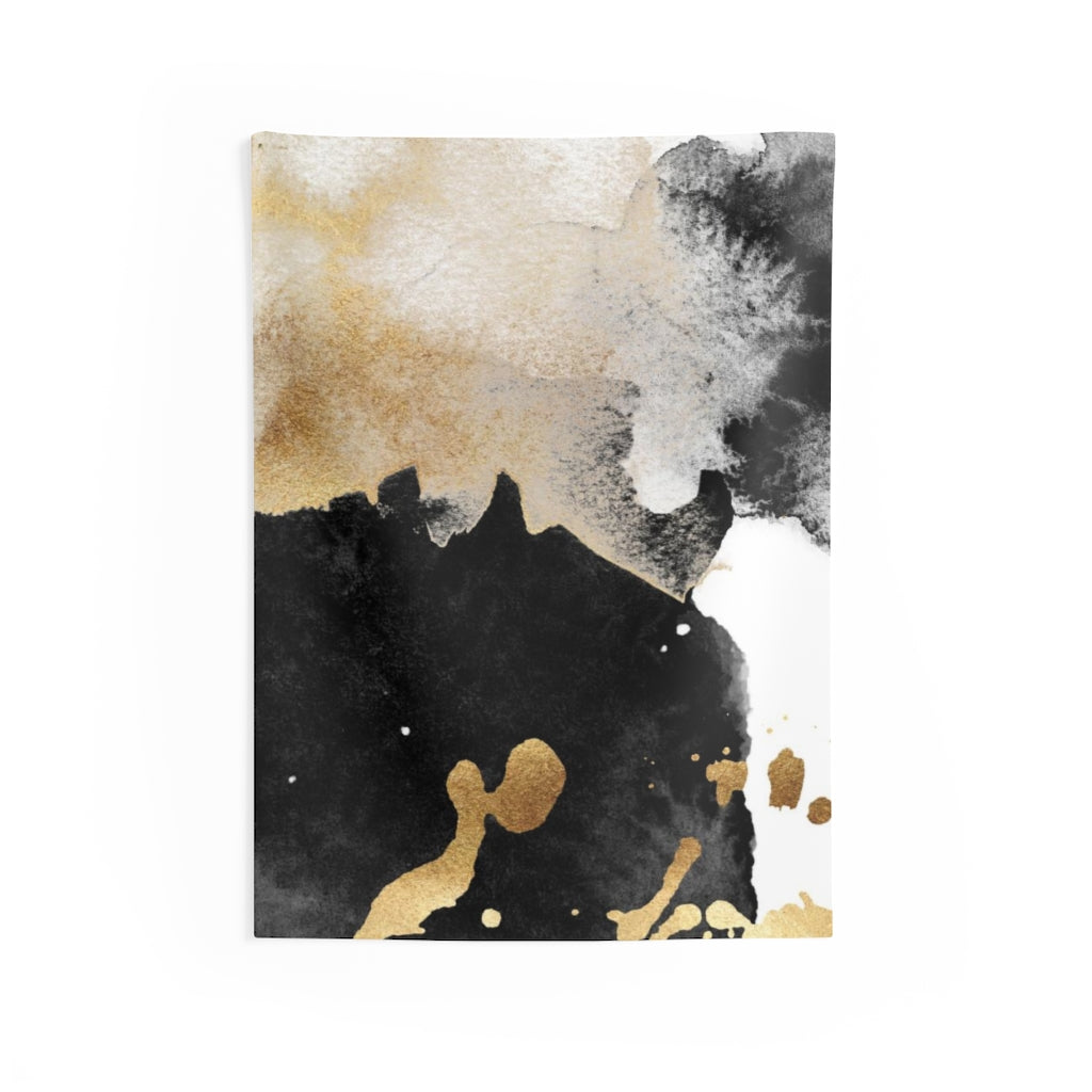 Abstract Tapestry | Gold Black White