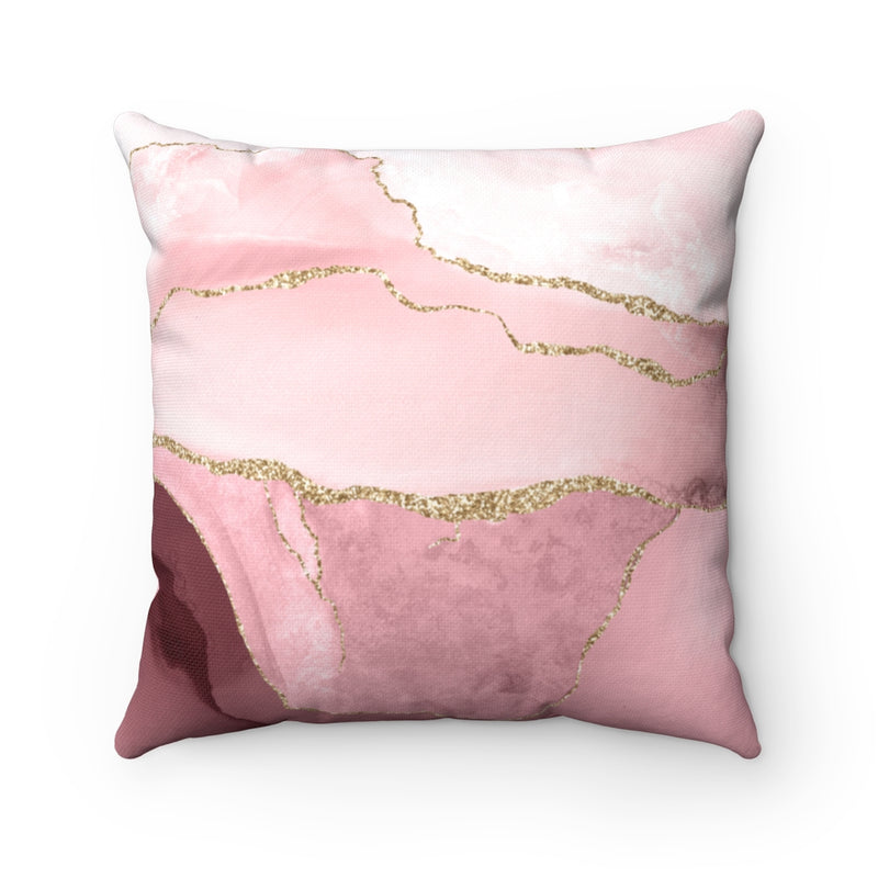 Abstract Boho Pillow Cover | Pink Wine Red Gold