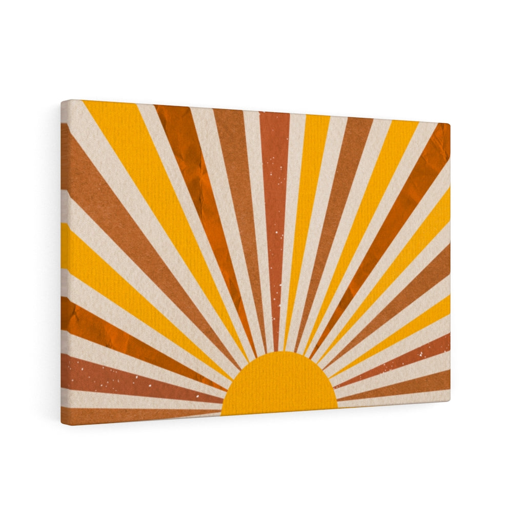 RETRO CANVAS ART | Orange Red Yellow Rising Sun