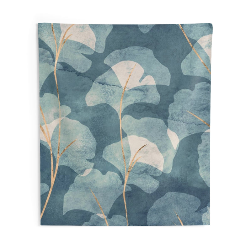 Floral Tapestry | Blue Beige Gold