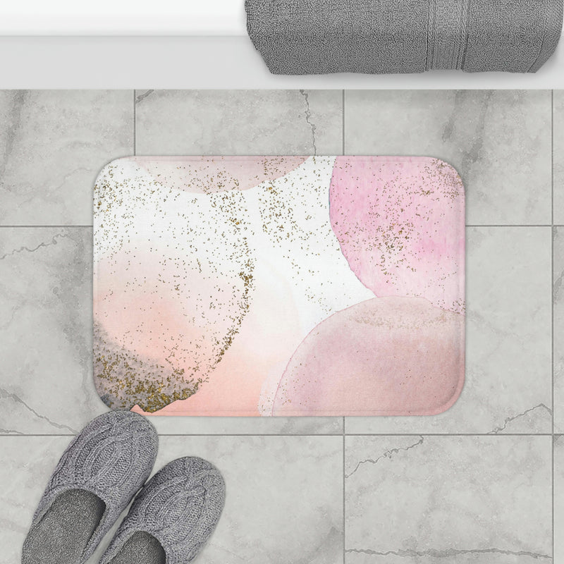 Boho Abstract Bath, Kitchen Mat | Blush Pink