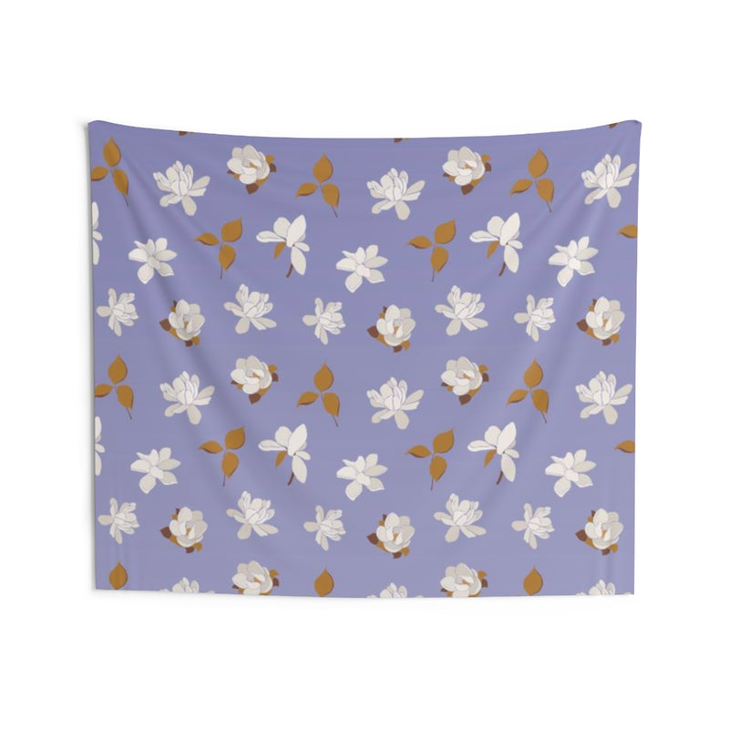 Floral Tapestry | Pastel Purple White Brown
