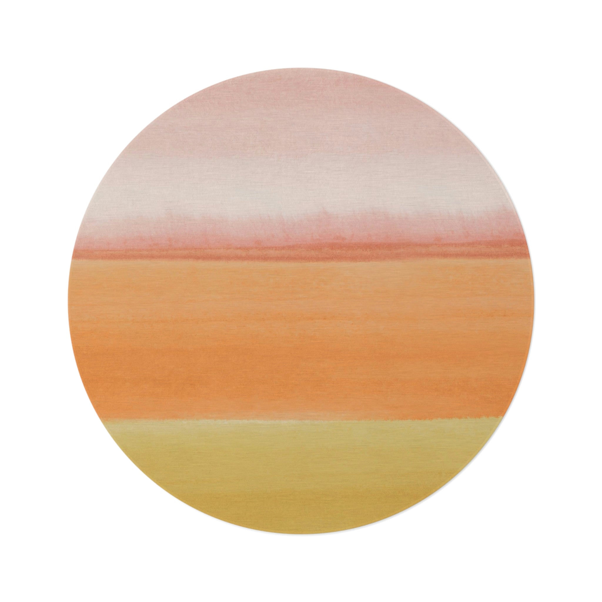 Round Area Rug | Orange Yellow Ombre