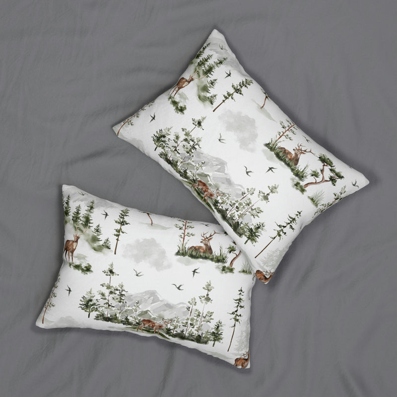Woodland Lumbar Pillow | Neutral Earth Tones
