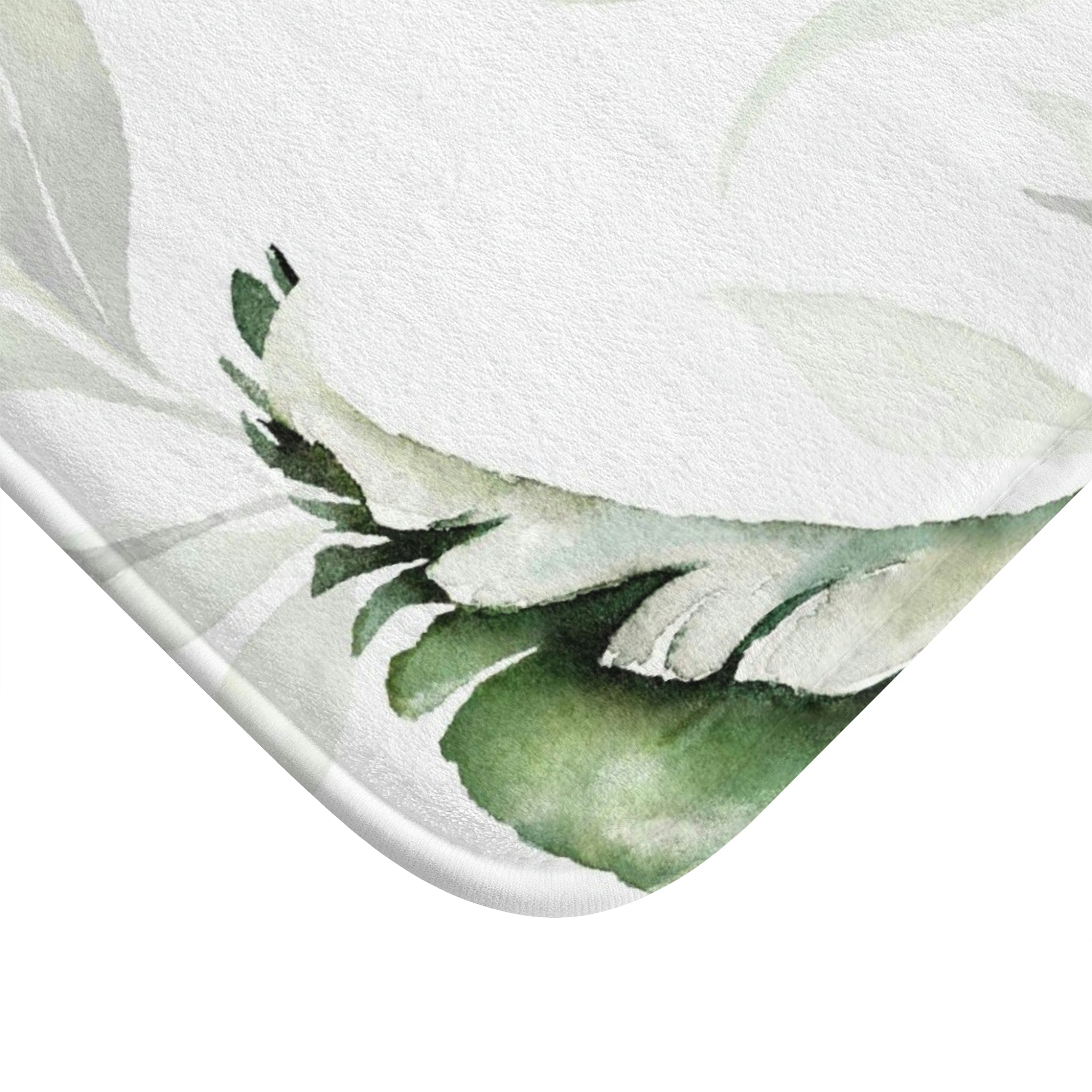 Floral Bath, Kitchen Mat | Jungle Green Monstera Leaves