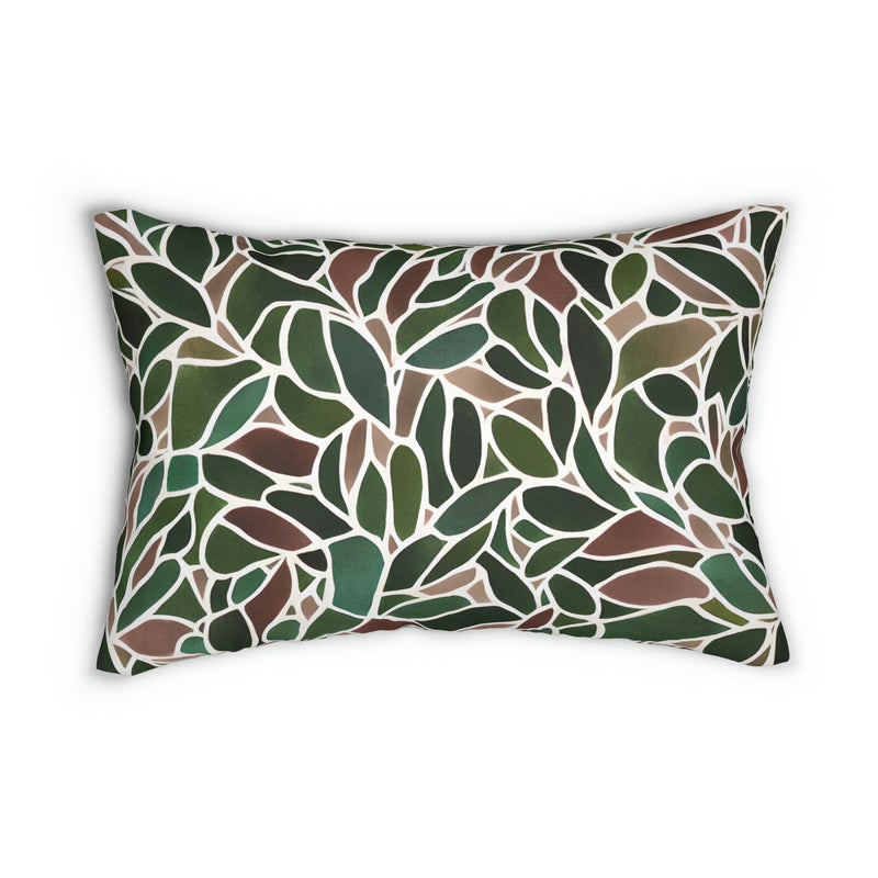 Abstract Lumbar Pillow | Sage Green