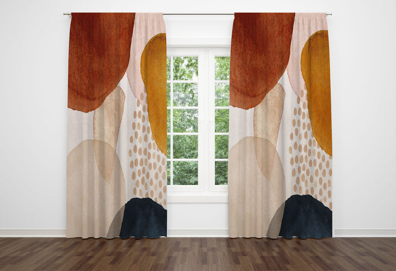 modern abstract, unique window curtains