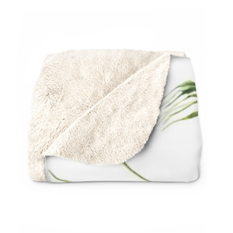 Floral Comfy Blanket | Green Leaves