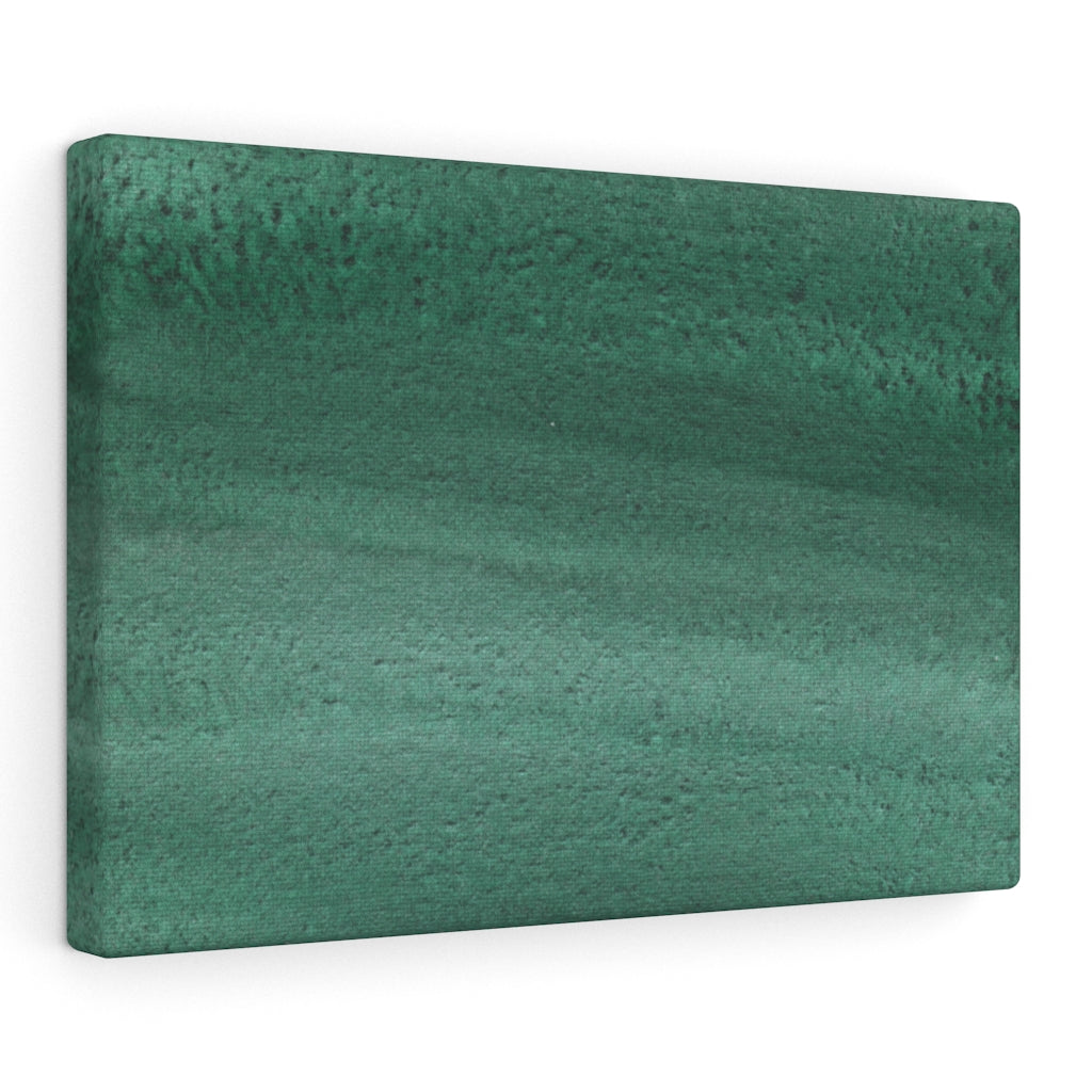 ABSTRACT WALL CANVAS ART | Green Watercolor Wash