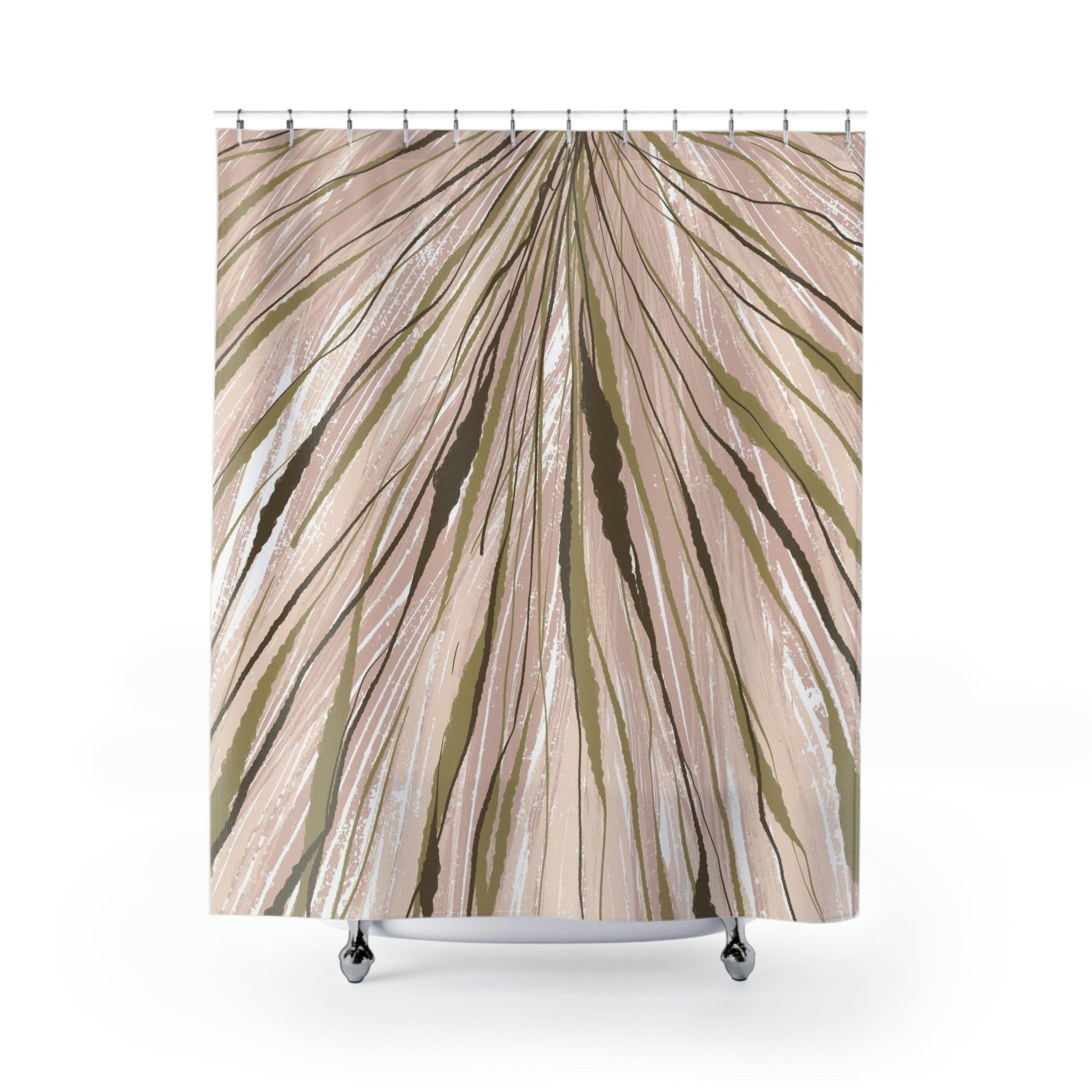 modern boho fabric shower curtain