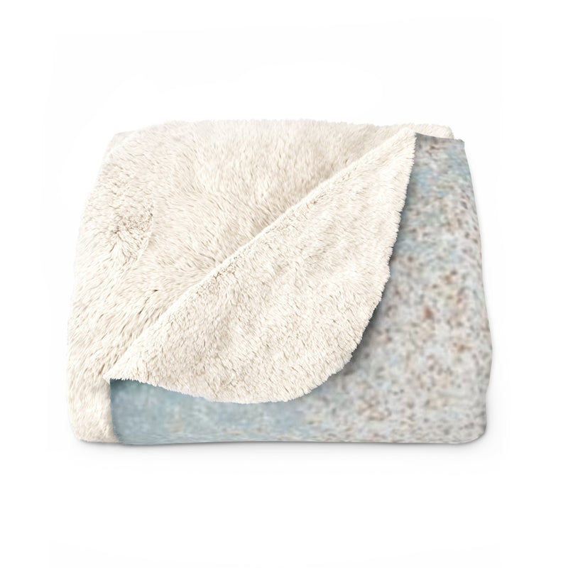 Floral Comfy Blanket | Baby Blue