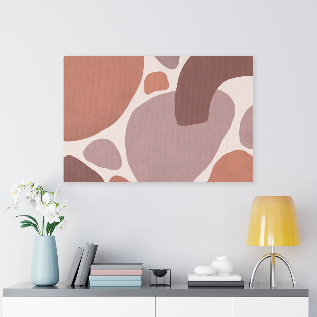 Abstract Canvas Art | Terracotta Beige Red