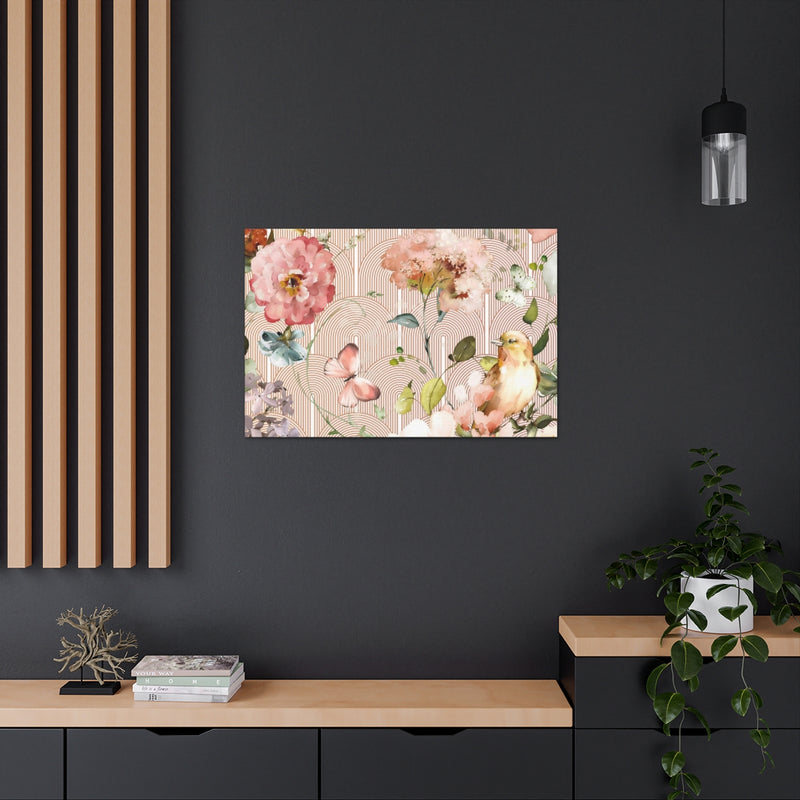 Floral Wall Canvas Print | Secret Garden