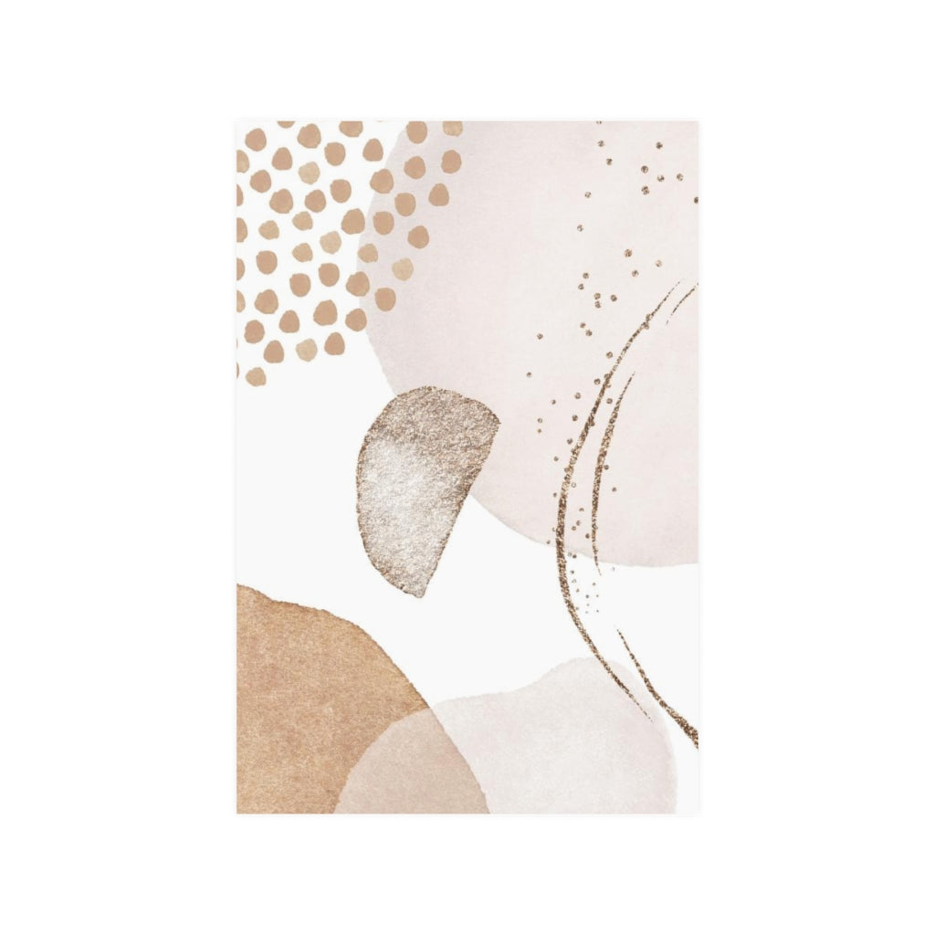 Abstract Boho Art Prints | Beige Cream