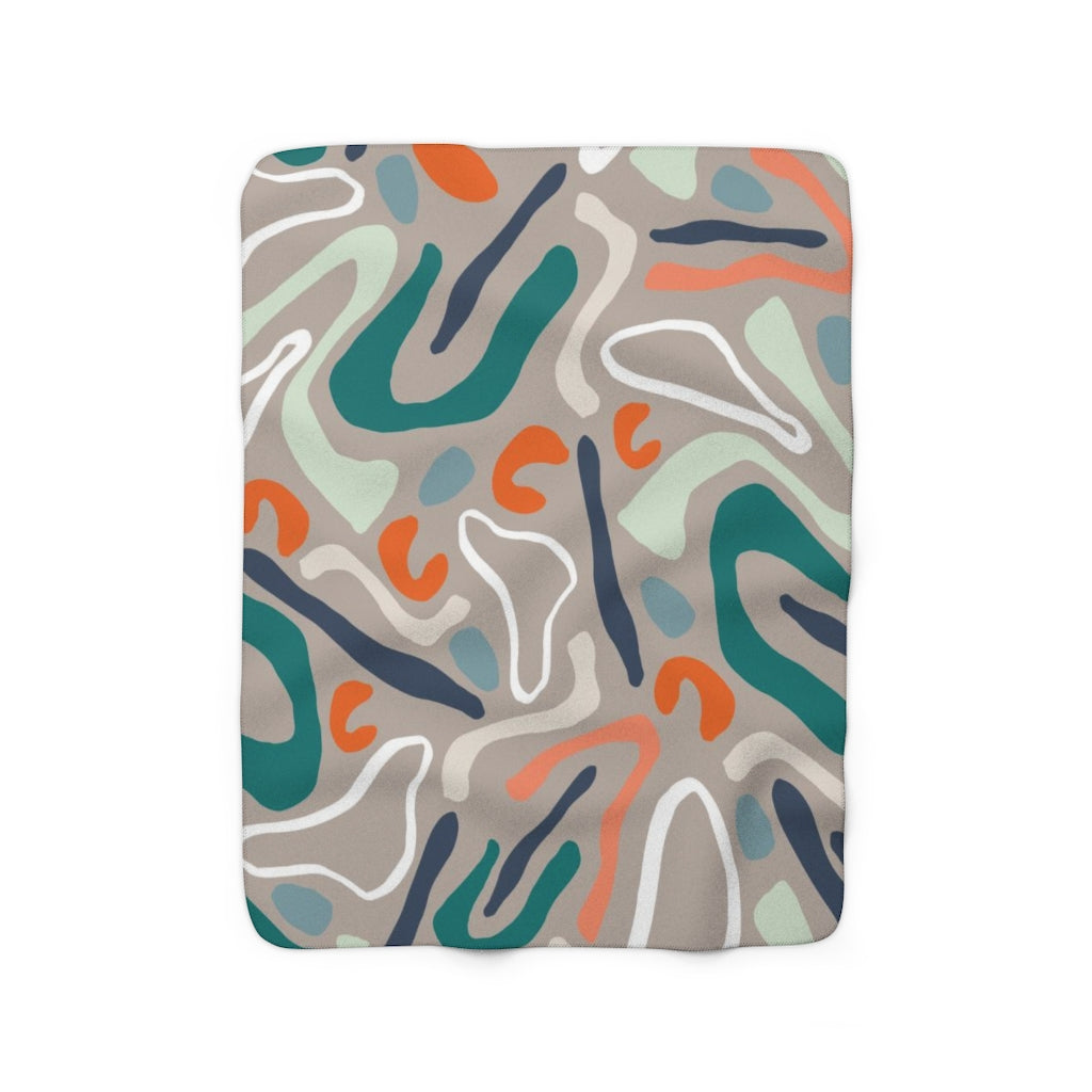 modern abstract cozy blanket