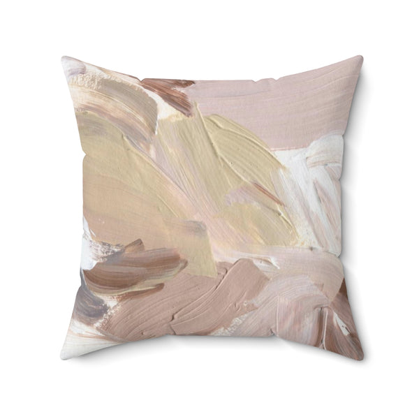 Abstract Pillow Cover | Beige Brown White