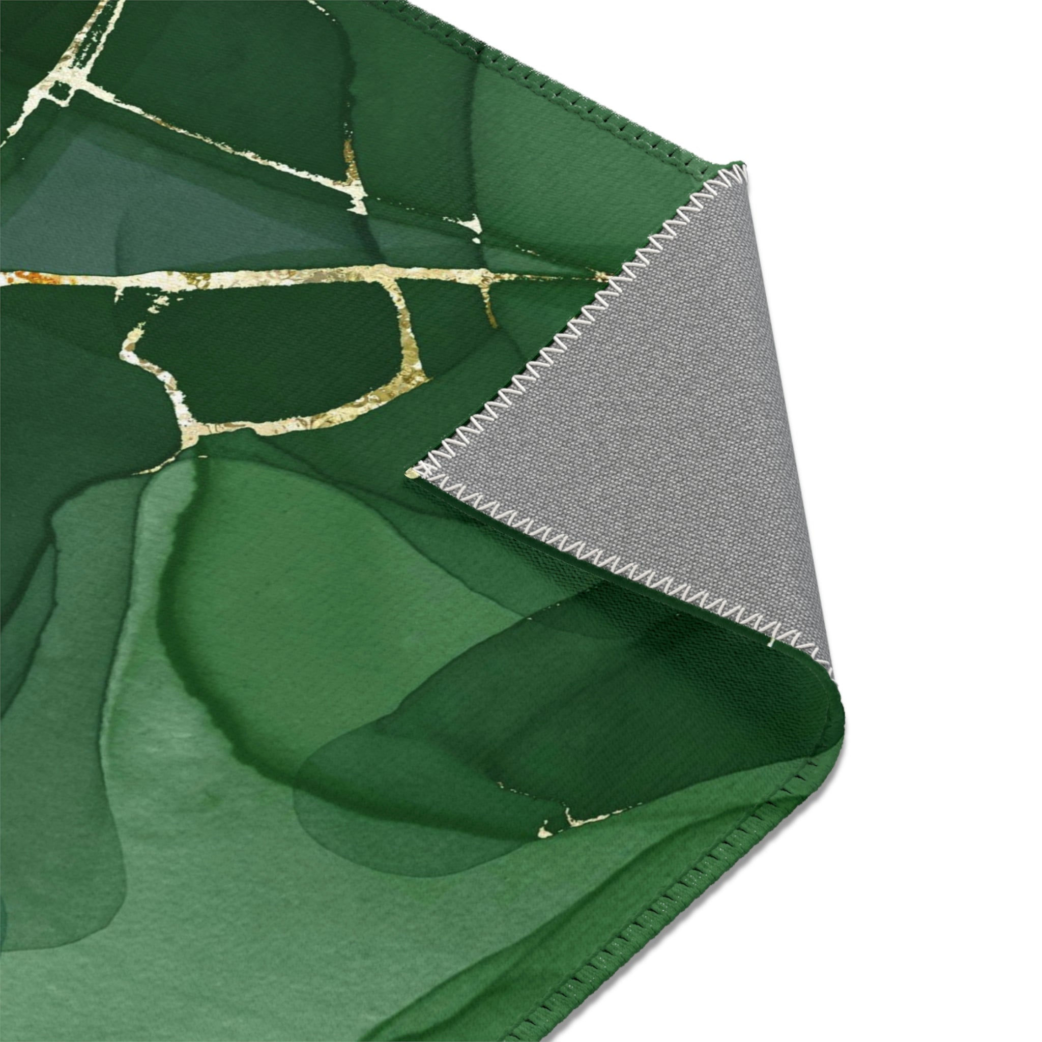 Green Abstract Area Rug | Emerald Jade