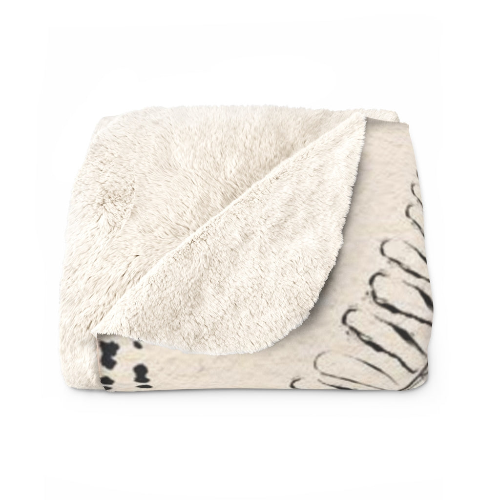 Boho Comfy Blanket | Beige Peach Black