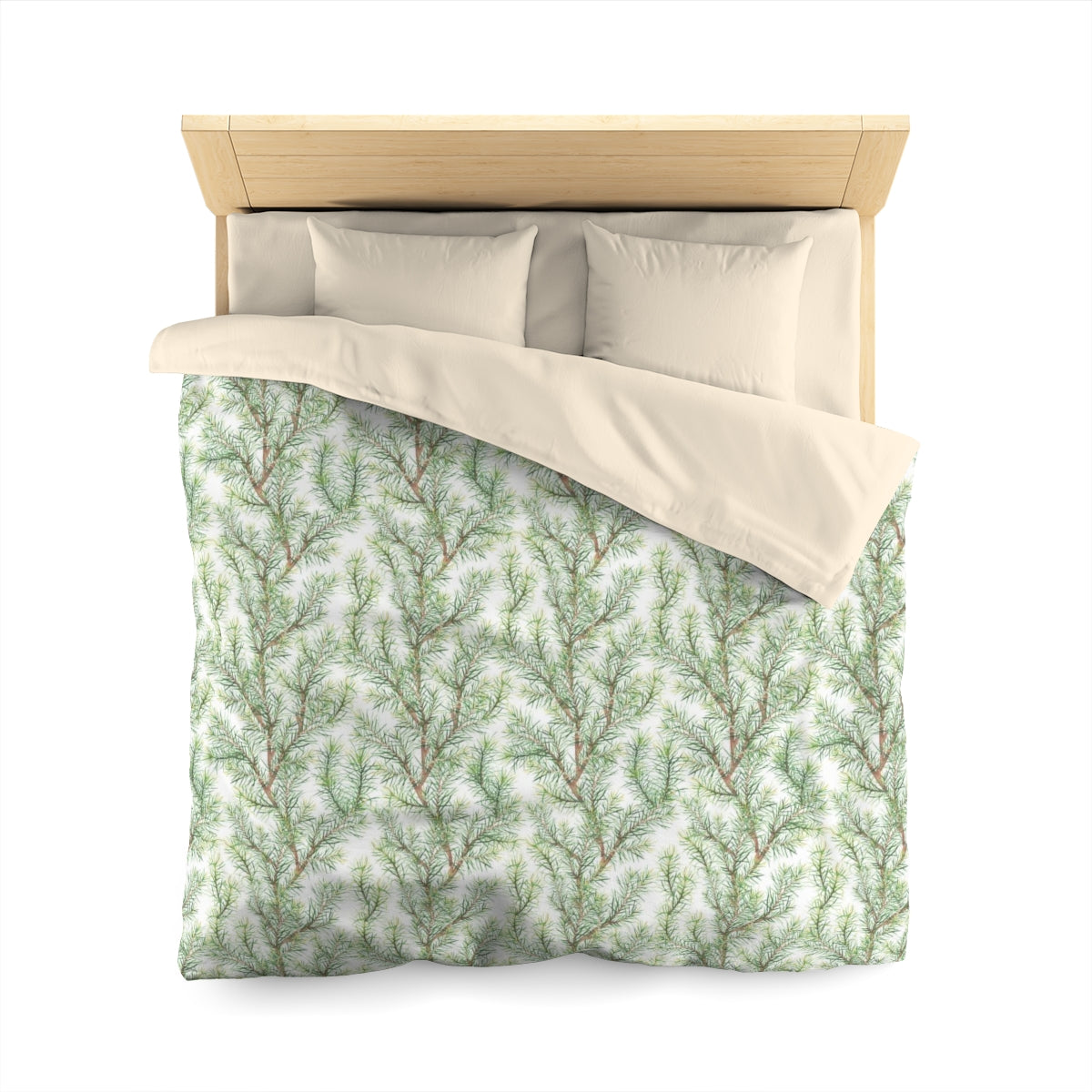 Floral Duvet Cover | Sage Green Leaves