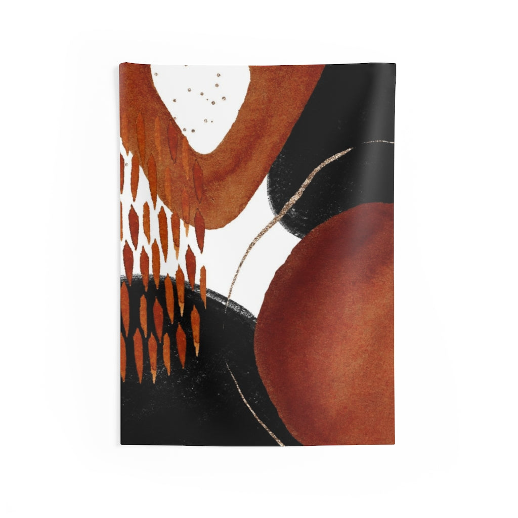 Abstract Tapestry | Rust Black White