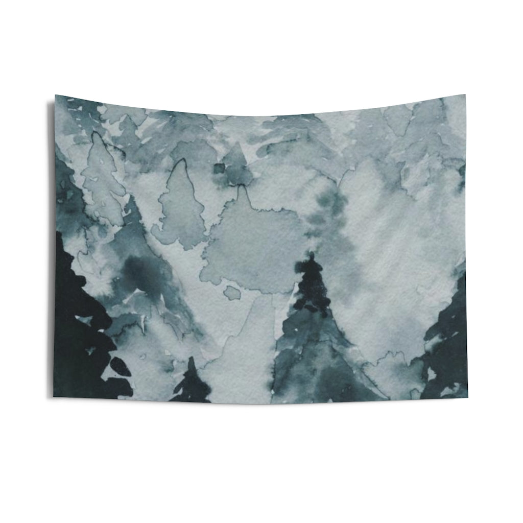 Landscape Tapestry | Indigo Blue Grey