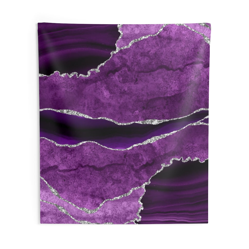 Abstract Tapestry | Purple Silver