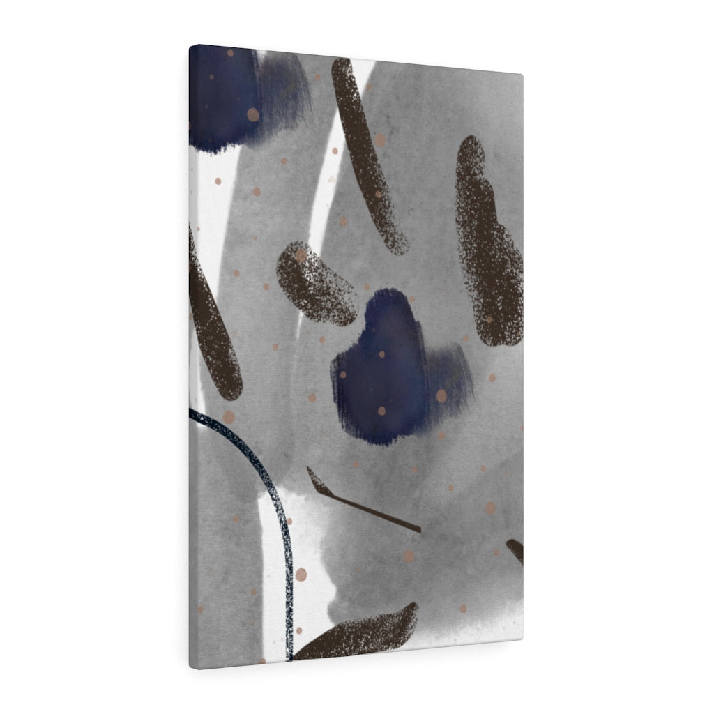 Abstract Canvas Art | White Grey