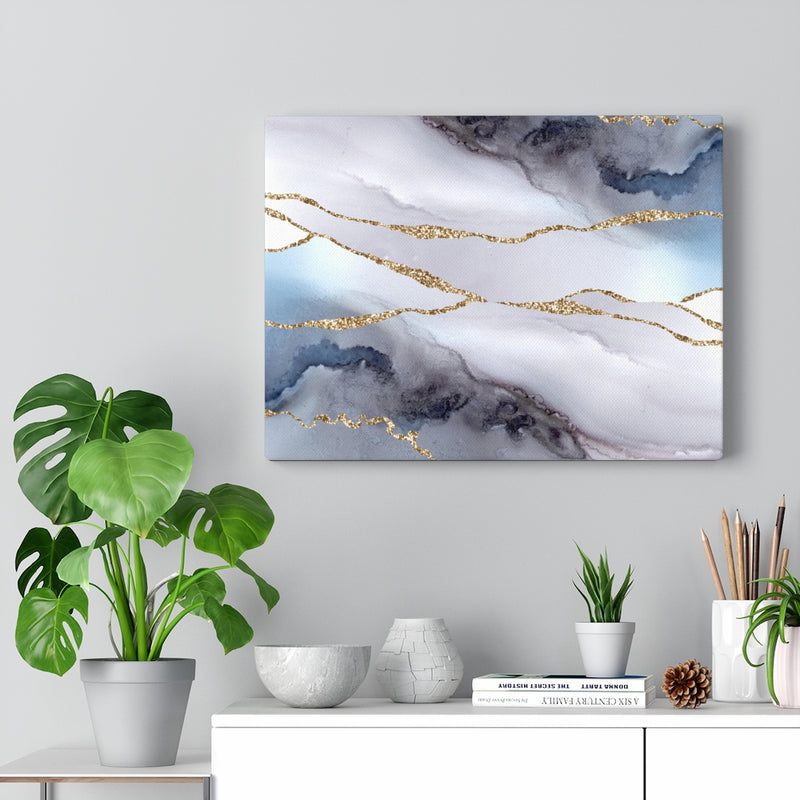 Gold Marble Canvas Watercolor Wall Art