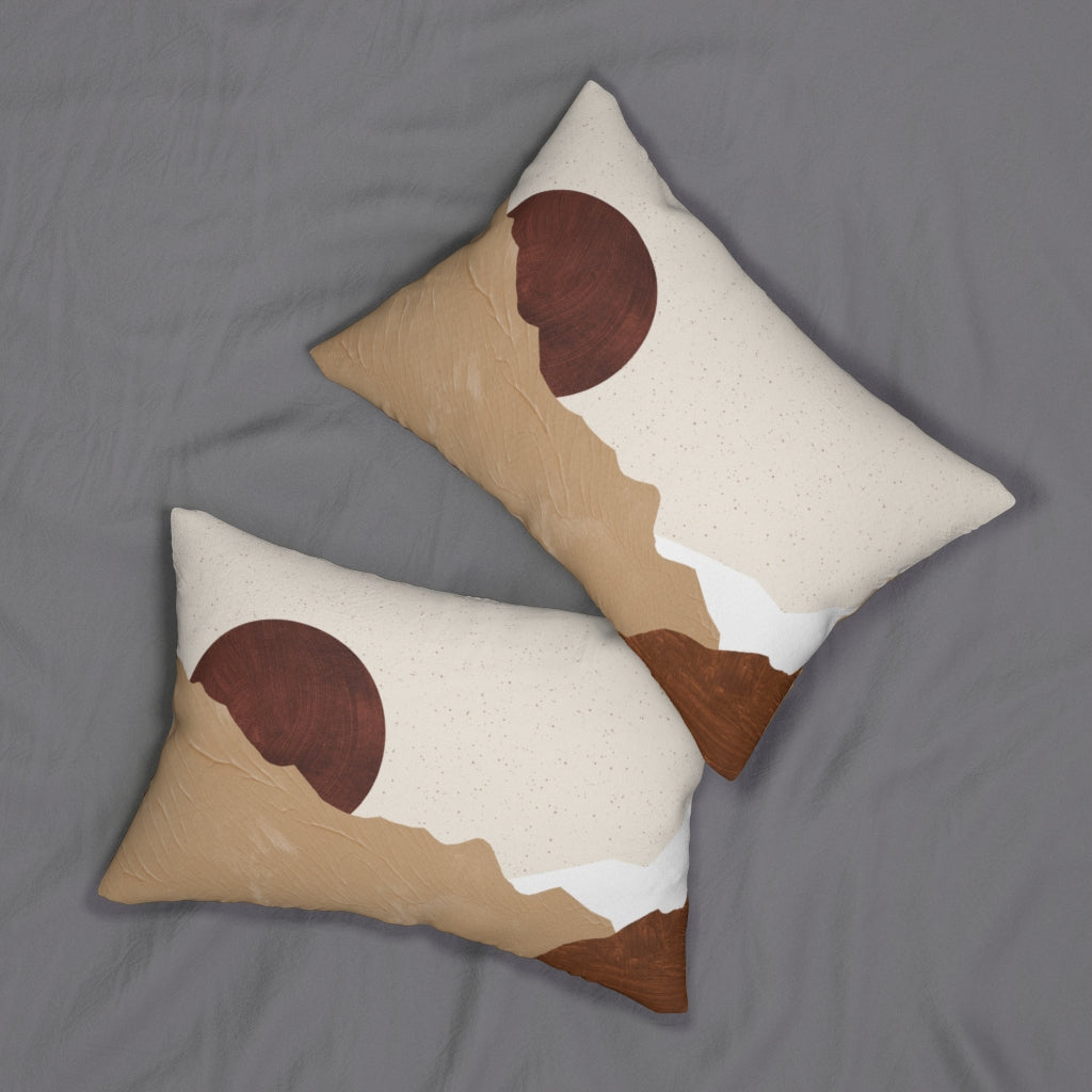 Southwestrn Boho Lumbar Pillow | Brown Beige