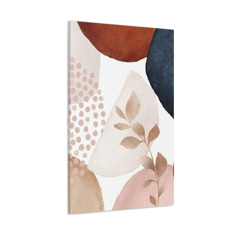 Abstract Wall Canvas Print | Golden Leaves