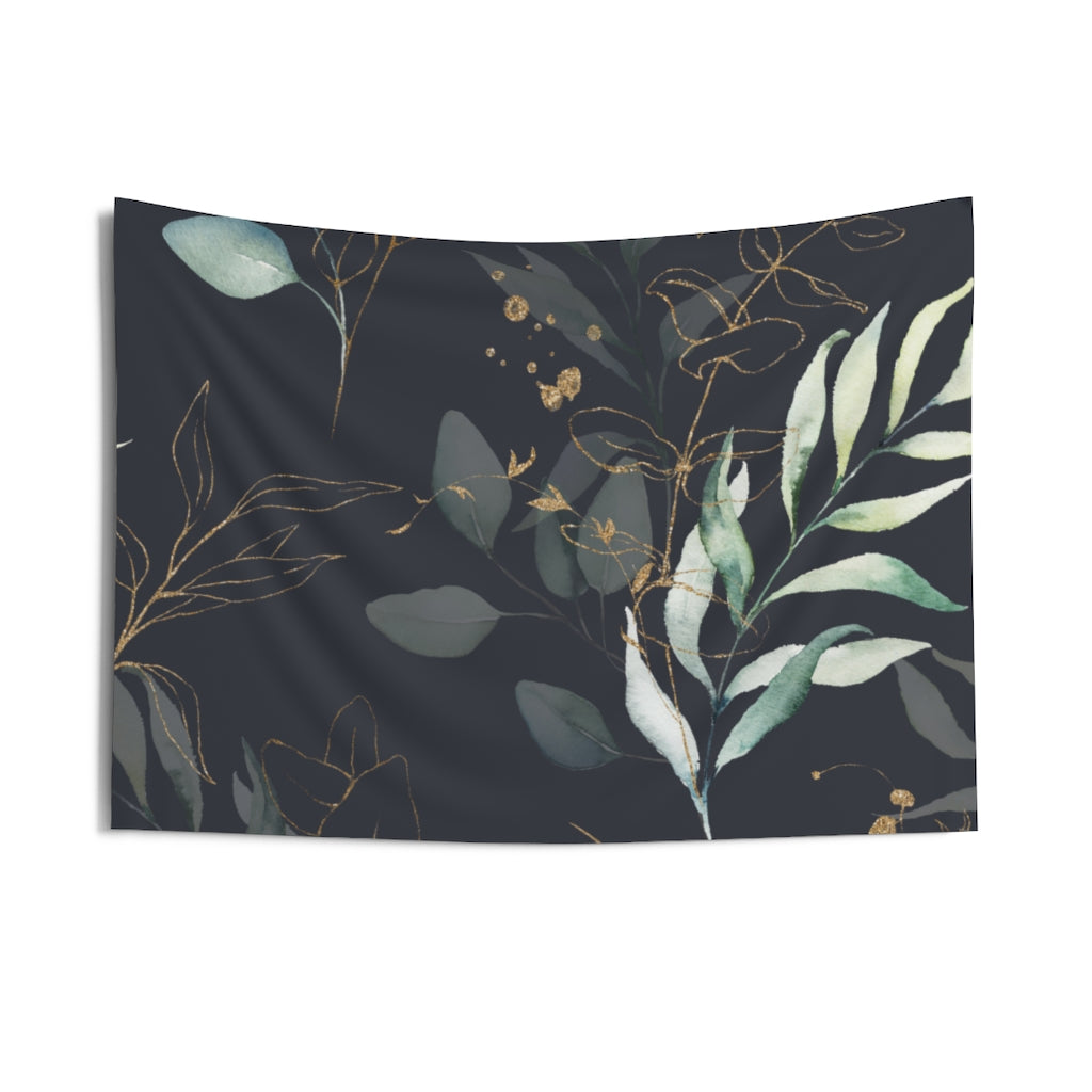 Floral Tapestry, Eucalyptus Black White