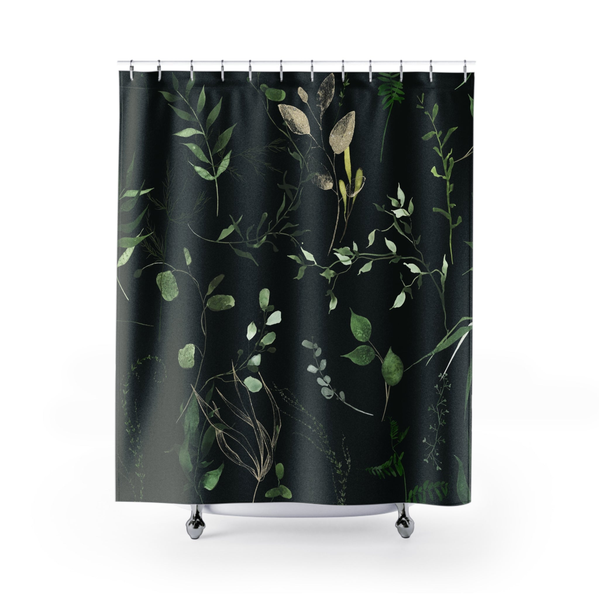 modern boho fabric shower curtain