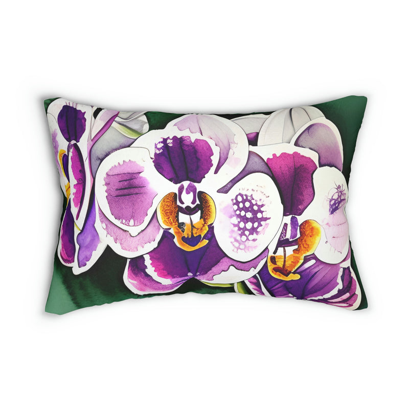 Tropical Lumbar Pillow | Lavender Orchid