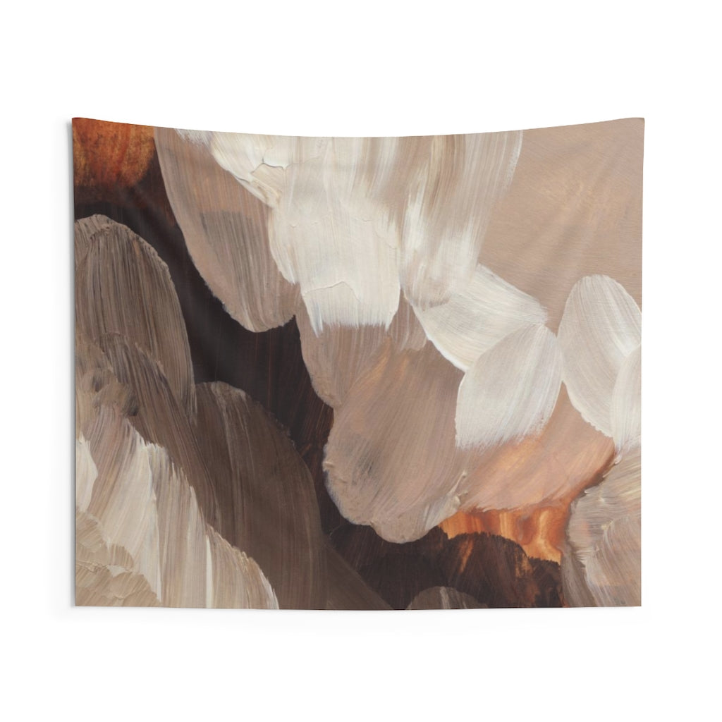 Abstract Tapestry | Cream Beige Orange Brown