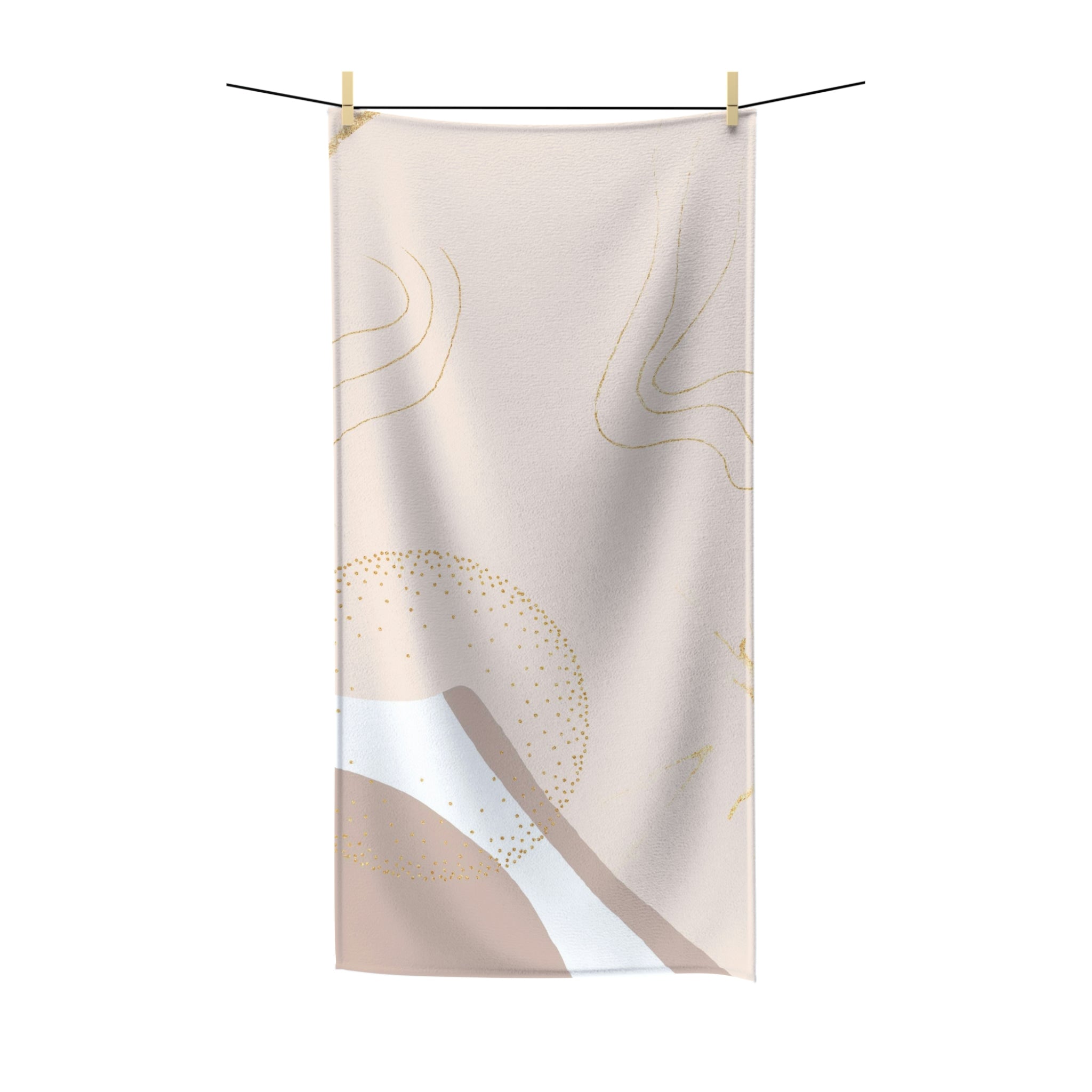 Abstract Bath Towel | Pastel Pink